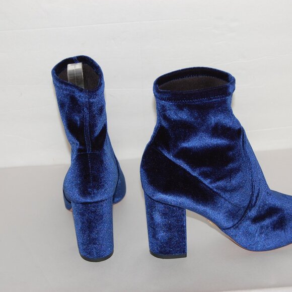 37/US7❤️Aquazzura Stretch Velvet Leather High Heels Ankle Boots Bootie ITALY - Picture 6 of 8
